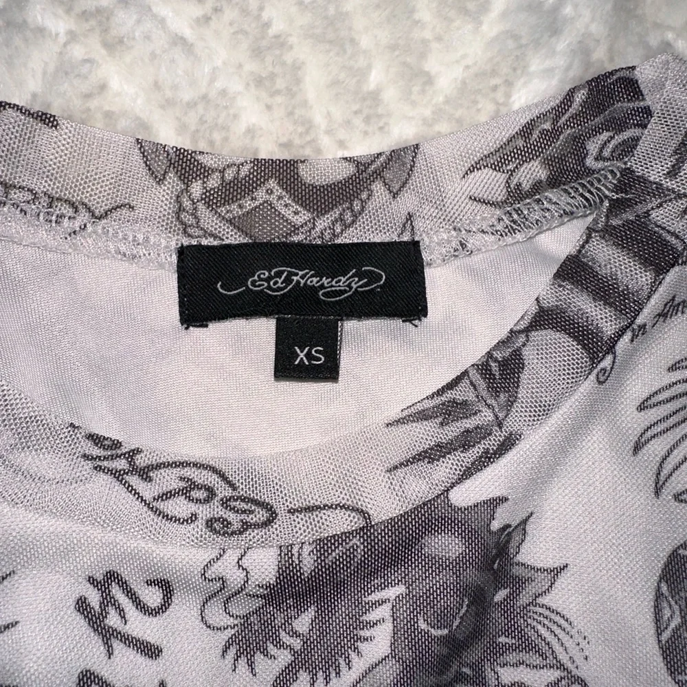 Ed Hardy Black and White Graphic Mini Dress - Picture 5 of 7